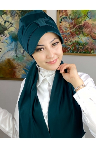 Nefti Yeşil Ready to wear Turban 3NZL705223-05