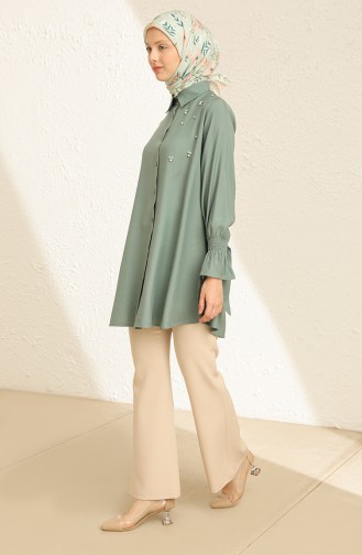 Green Overhemdblouse 2224-05