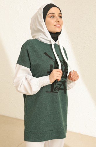 Tofisa Garnili Sweatshirt 3945-02 Zümrüt Yeşili