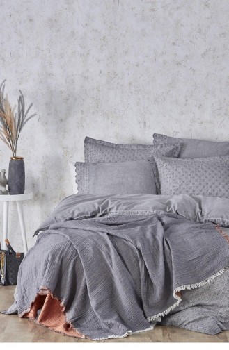 Ensemble Housse de Couette  180x240-R059.Terra-Antrasit