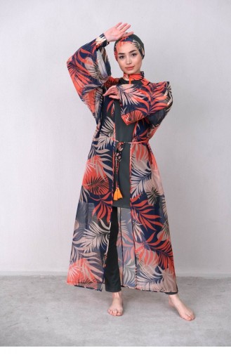 Marina Haki Kadın Kimono P2204