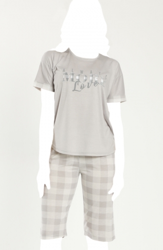 Grau Pyjama 22066-01