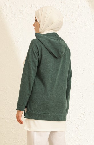 Sweatshirt Vert emeraude 3423-02