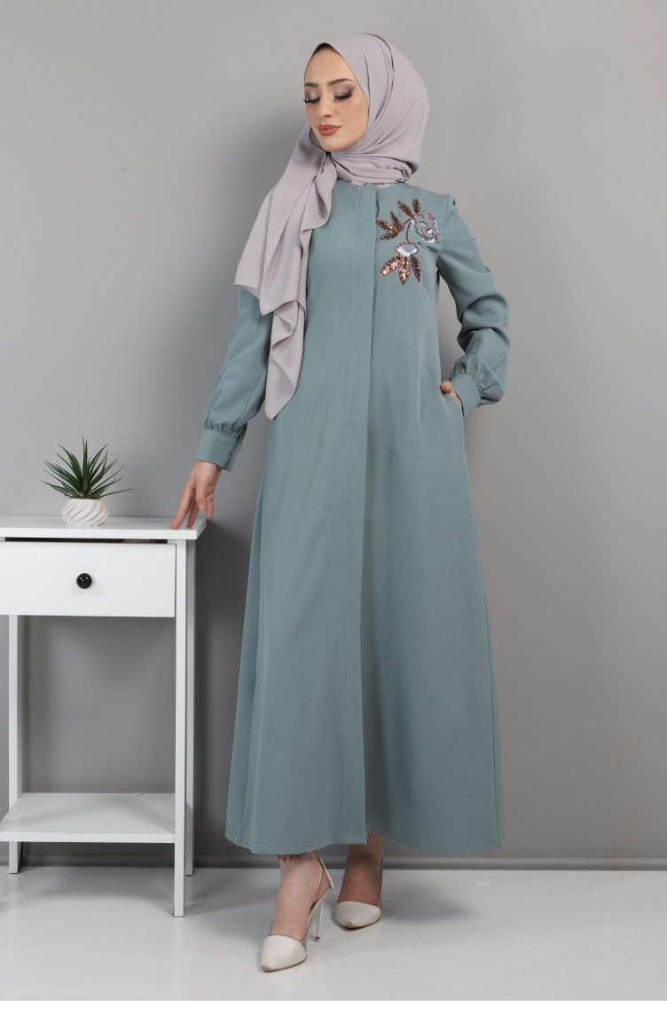 Mint Green Abaya 10773.Mint