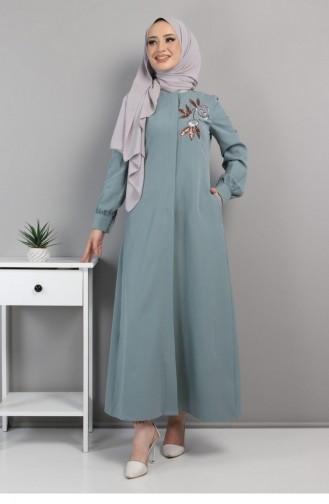 Mint Green Abaya 10773.Mint