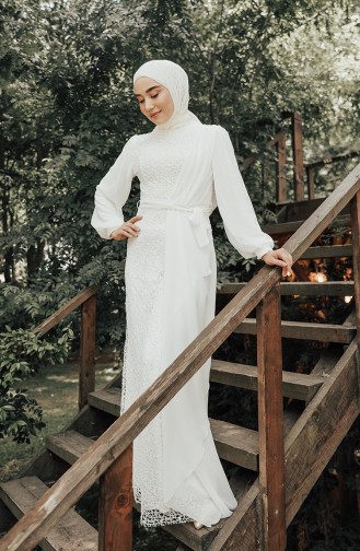 Habillé Hijab Blanc 5516-01