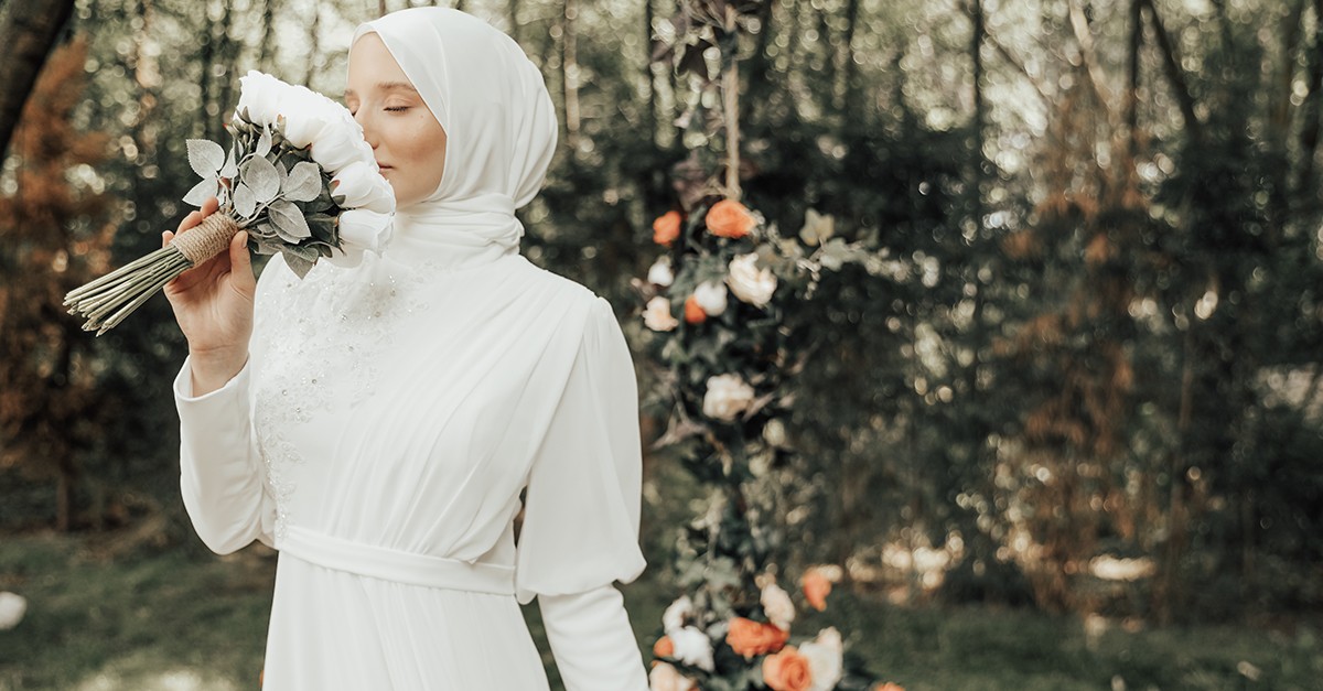 Ecru Hijab Evening Dress 1112-01 | Sefamerve Ecru Hijab Evening Dress 1112-01 | Sefamerve