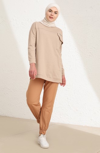 Pantalon Café au lait 6115-01