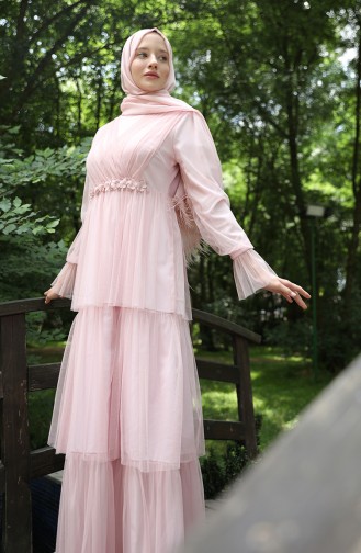 Habillé Hijab Rose 6058-07
