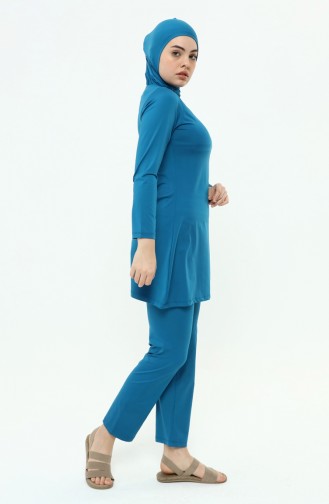 Oil Blue Swimsuit Hijab 22901-03