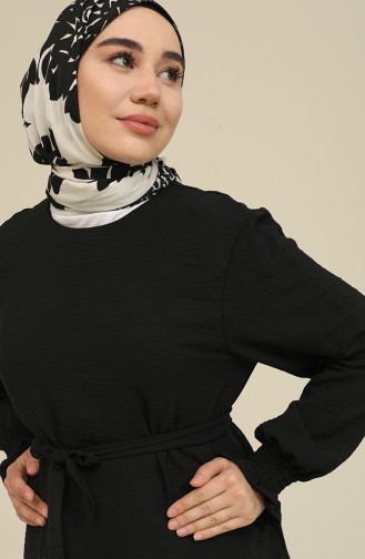 Aerobin Kumaş Tunik Pantolon Takım 3010-01 Siyah