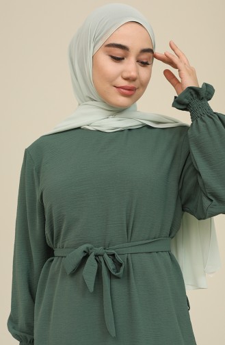 Aerobin Kumaş Tunik Pantolon Takım 3010-03 Su Yeşili