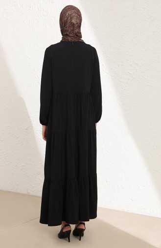 Büzgülü Elbise 15044-05 Siyah