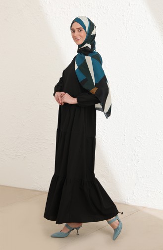 Black Hijab Dress 15044A-01