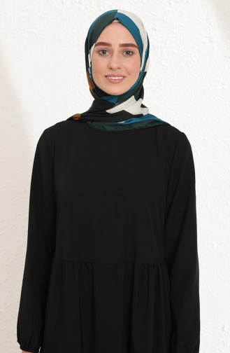 Black Hijab Dress 15044A-01