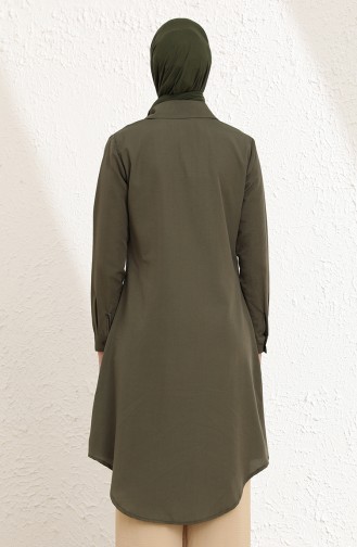 Düğmeli Tunik 4335-06 Haki