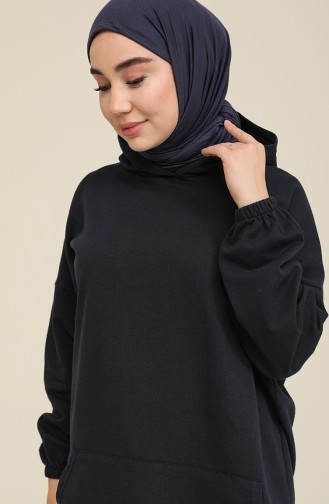 Tofisa Cepli Baskılı Sweatshirt 3293-02 Lacivert