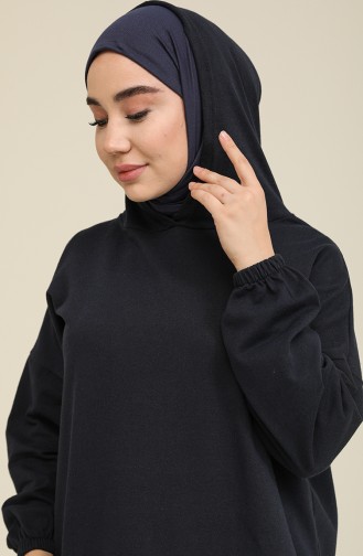 Tofisa Cepli Baskılı Sweatshirt 3293-02 Lacivert