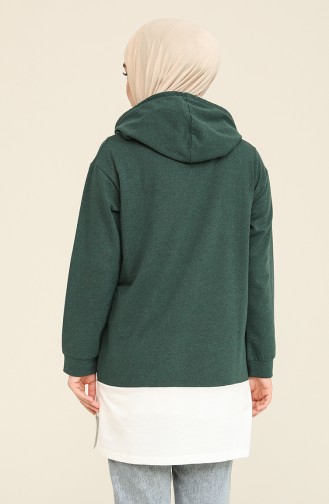 Sweatshirt Vert emeraude 3328-09