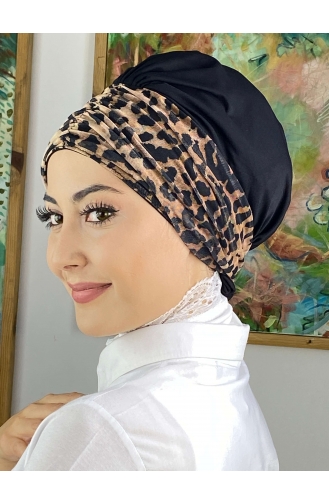 Brown Ready to wear Turban 5014MAYŞAP50-01