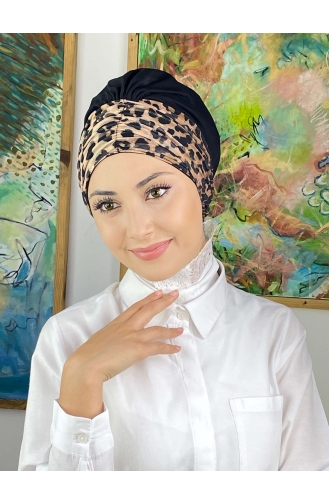 Brown Ready to wear Turban 5014MAYŞAP50-01