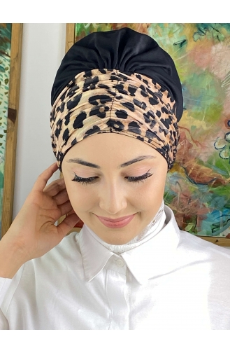 Brown Ready to wear Turban 5014MAYŞAP50-01