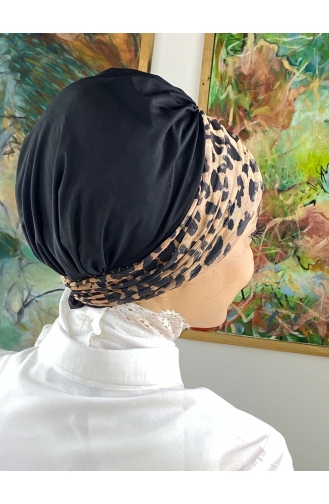 Brown Ready to wear Turban 5014MAYŞAP50-01