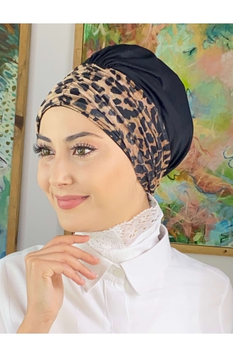 Brown Ready to wear Turban 5014MAYŞAP50-01