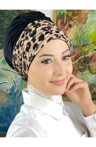 Brown Ready to wear Turban 5014MAYŞAP50-01