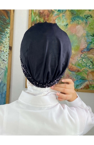 Schwarz Praktischer Turban 5114MAYŞAP51-01