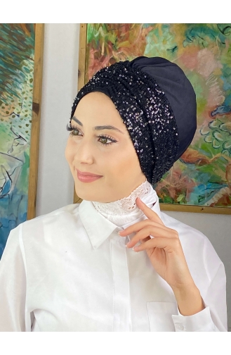 Schwarz Praktischer Turban 5114MAYŞAP51-01