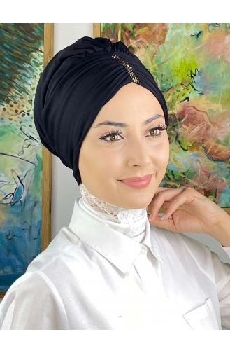 Black Ready to wear Turban 5314MAYŞAP53-01