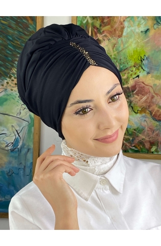 Black Ready to wear Turban 5314MAYŞAP53-01