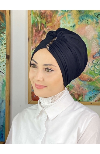 Büzgülü Bone 5314MAYŞAP53-01 Siyah Gold