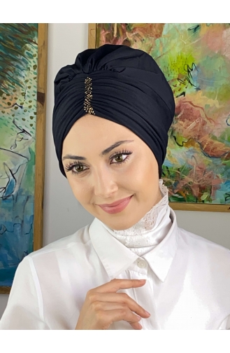 Black Ready to wear Turban 5314MAYŞAP53-01