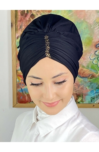 Black Ready to wear Turban 5314MAYŞAP53-01