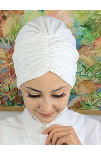 White Ready to Wear Turban 33NZL7052233-01