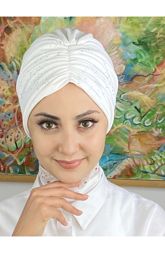 White Ready to wear Turban 33NZL7052233-01