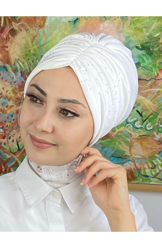 White Ready to Wear Turban 33NZL7052233-01