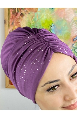 Medium Purple Ready to Wear Turban 33NZL7052233-04