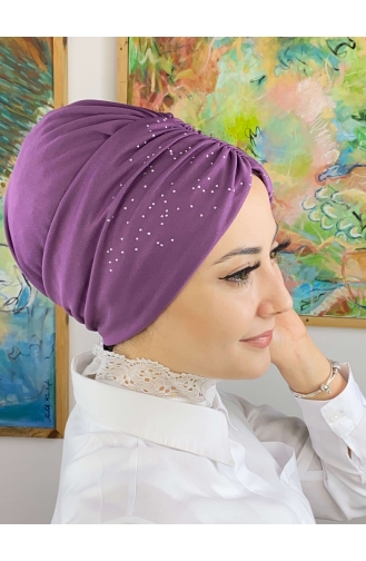 Medium Purple Ready to Wear Turban 33NZL7052233-04