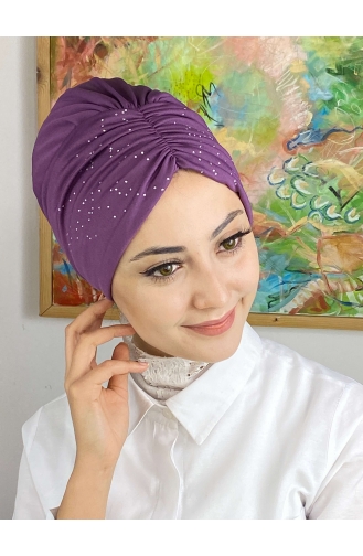 Medium Purple Ready to Wear Turban 33NZL7052233-04