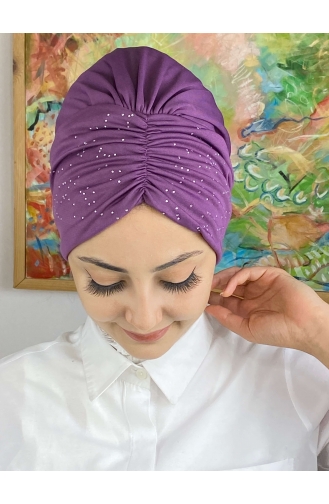 Mitte Lila Praktischer Turban 33NZL7052233-04