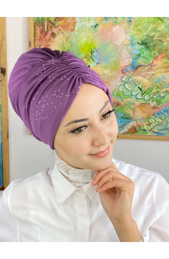 Medium Purple Ready to Wear Turban 33NZL7052233-04