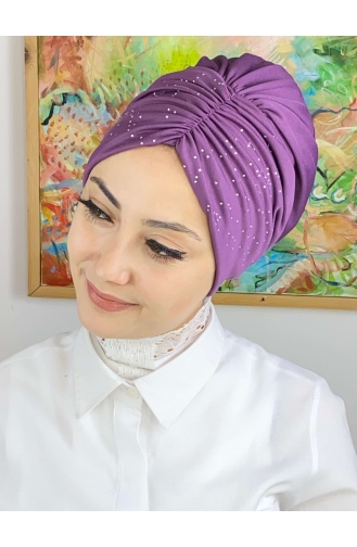 Turban Pret-a-Porter Pourpre moyen 33NZL7052233-04