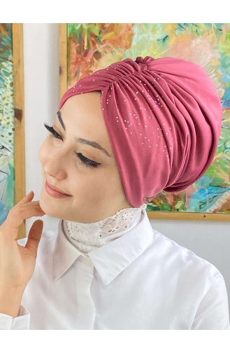 Dark Dusty Rose Ready to Wear Turban 33NZL7052233-06