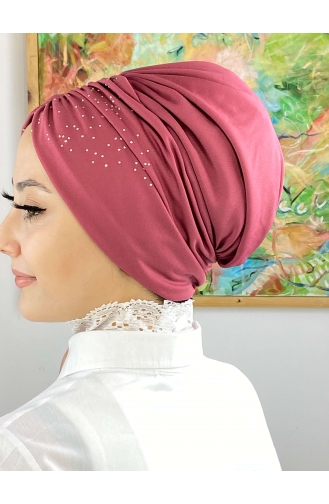Dark Dusty Rose Ready to Wear Turban 33NZL7052233-06