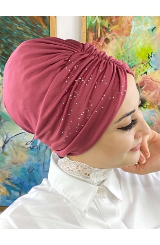 Dark Dusty Rose Ready to Wear Turban 33NZL7052233-06