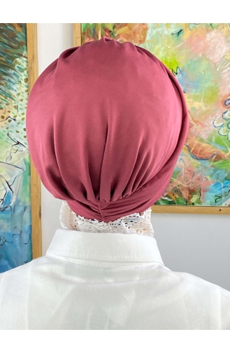 Dark Dusty Rose Ready to Wear Turban 33NZL7052233-06