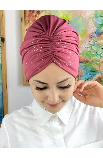 Dark Dusty Rose Ready to Wear Turban 33NZL7052233-06